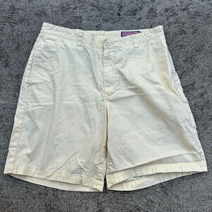 Vineyard Vines Twill Club Short 9 Inch Inseam Men's 34 Yellow  Preppy Chinos